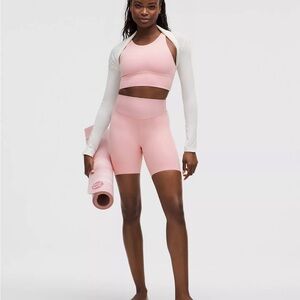 Lululemon Wunder Under SenseKnit High-Rise Short 6" NEW WITH TAGS pink haze